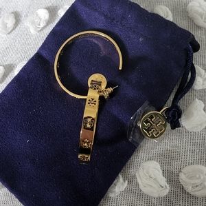 Tory Burch Logo hoop Earrings